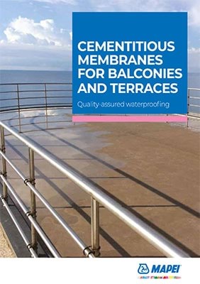 Cementitious membranes for balconies and terraces